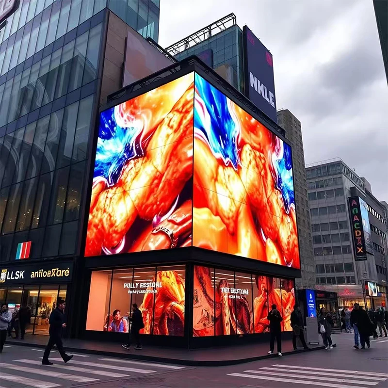 Commercial Advertising LED Screen P5 IP65 Waterproof Digital Poster for Shopping Mall Building Facade Subway Fixed Billboard