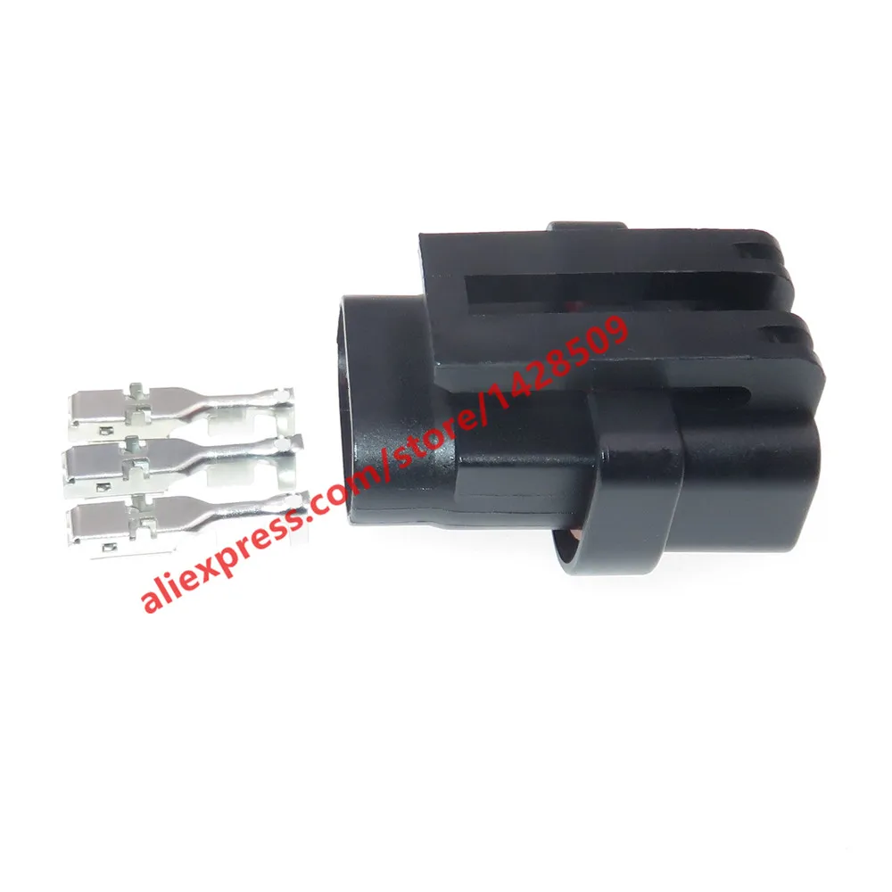 1 Set 3 Pin Automotive Sockets With Metal Pins Auto Cable Waterproof Electrical Connector