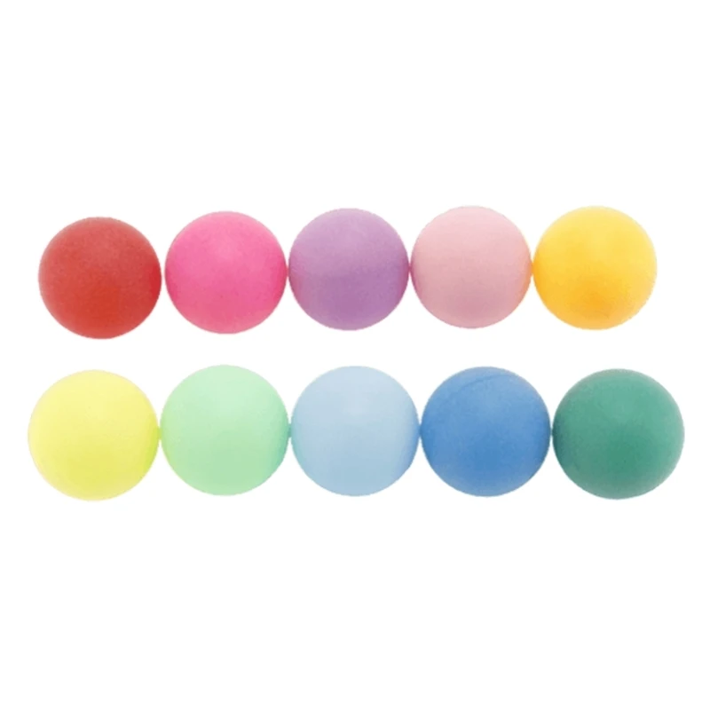 50Pcs Colored Table Tennis Ball Entertainment Plastic Pingpong Ball Lightweight Game Ball for Learning Activity