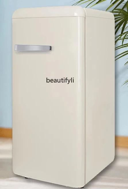 Single door retro small refrigerator  cabinet household small tea beverage cabinet living room office fresh-keeping cabinet