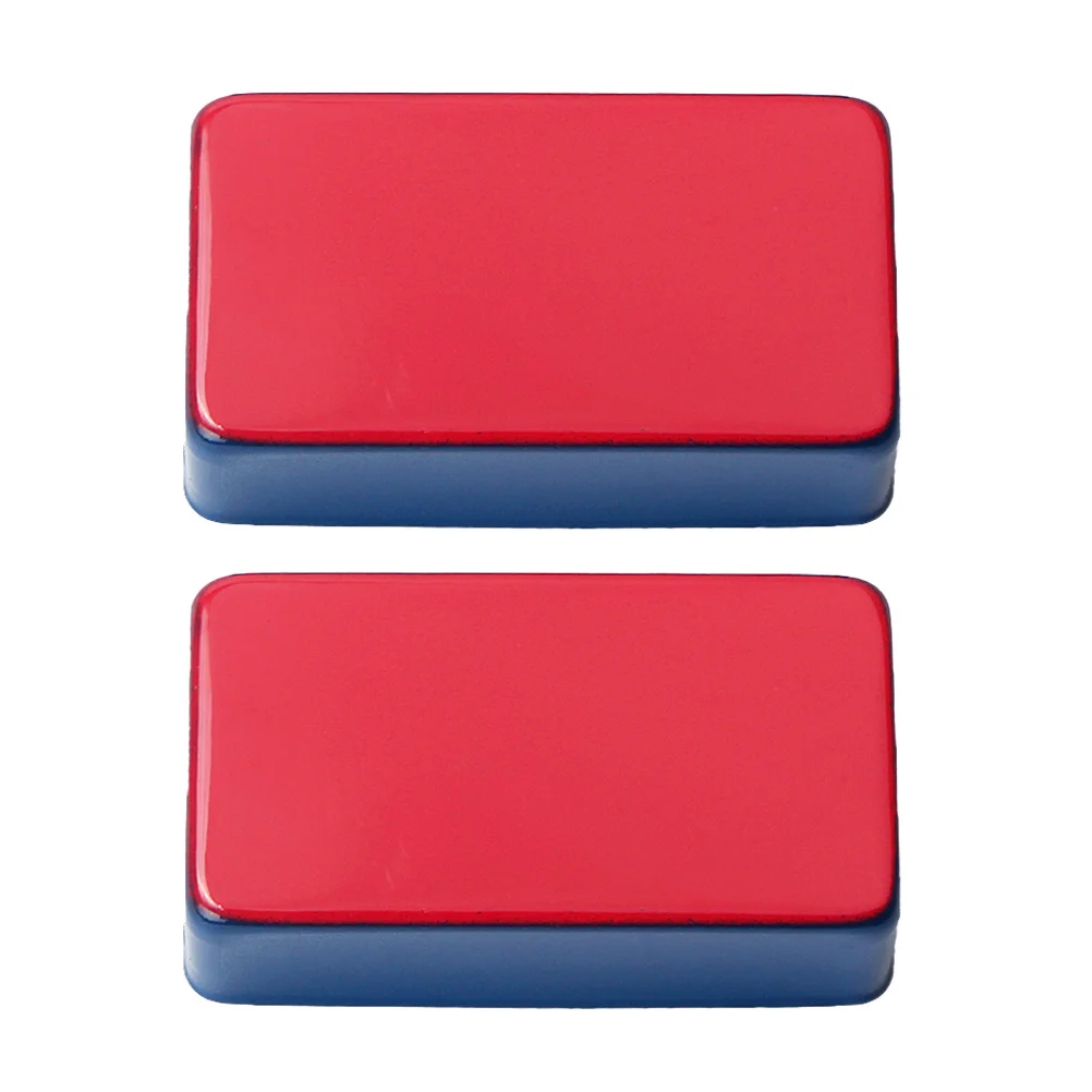

2Pcs Top Red Bottom Blue Brass Pickup Cover for Electric Guitar Style Sweat Water Corrosion Prevention Pickup Metal Cover