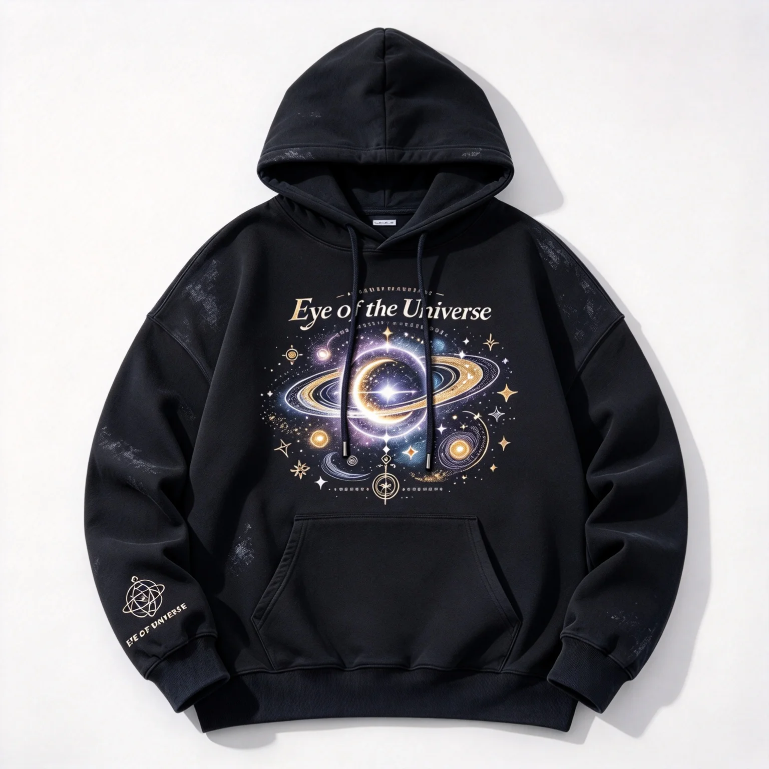 Outer Wilds Eye Of The Universe Cosmic Art Hoodie Unisex Oversized Cotton Pullover Space Sci-fi Game Graphic Hooded Sweatshirt