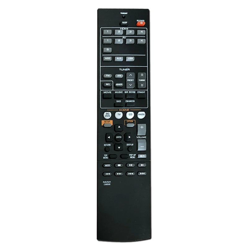 DT75！ RAV521 Remote Control Replacement for YAMAHA ZJ66500 RX-V377 YHT-4910U RX-V377 MT-79955 Audio Video Receiver