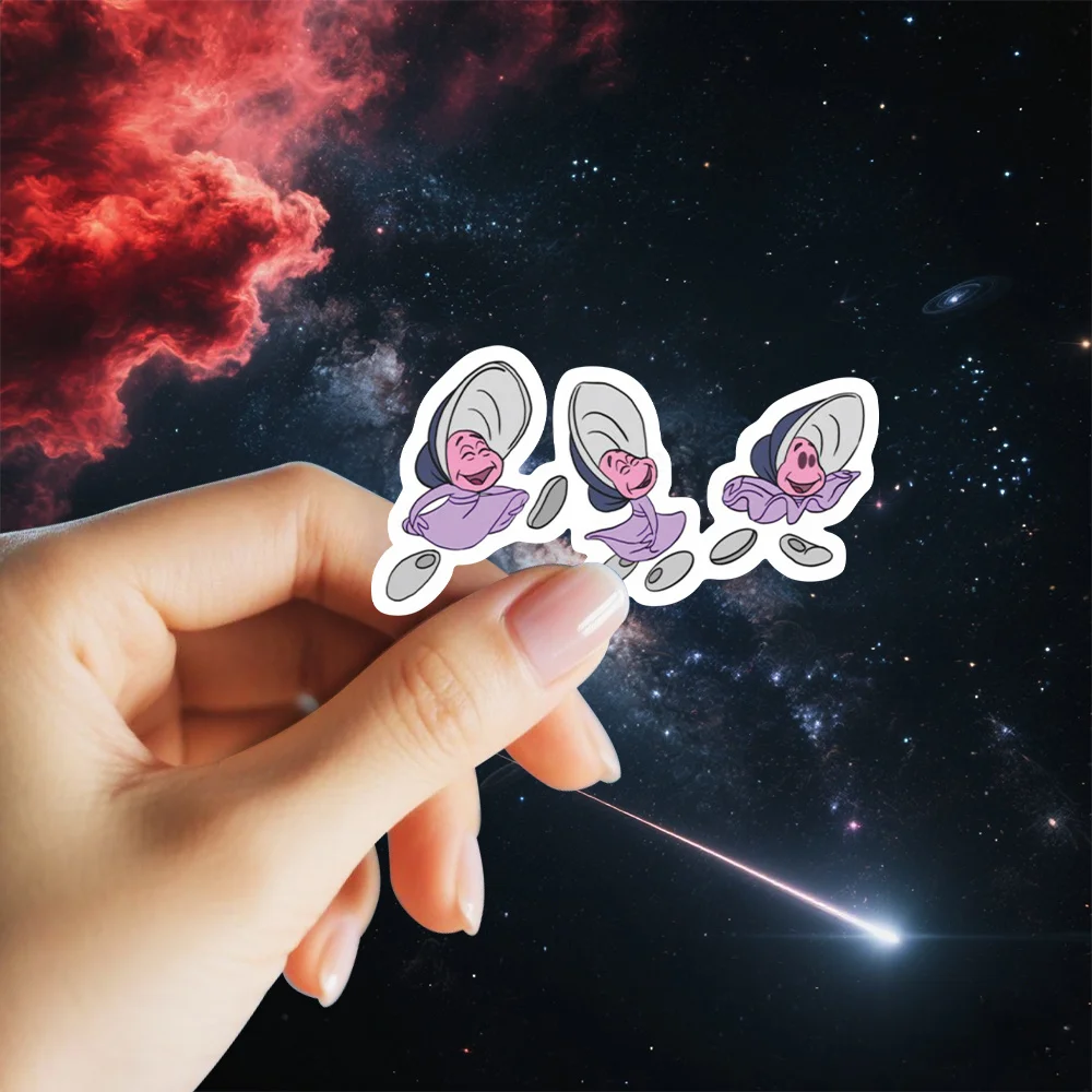 Creative oyster stickers, scratch resistant and durable, suitable for decorating laptops, helmets, etc