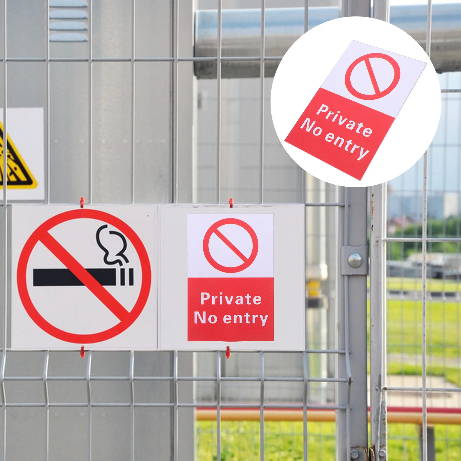 Pvc No Entrance Sign Sticker Waterproof Outdoor Warning Label For Safety Use No Entrance Signs Outdoor Warning Sign