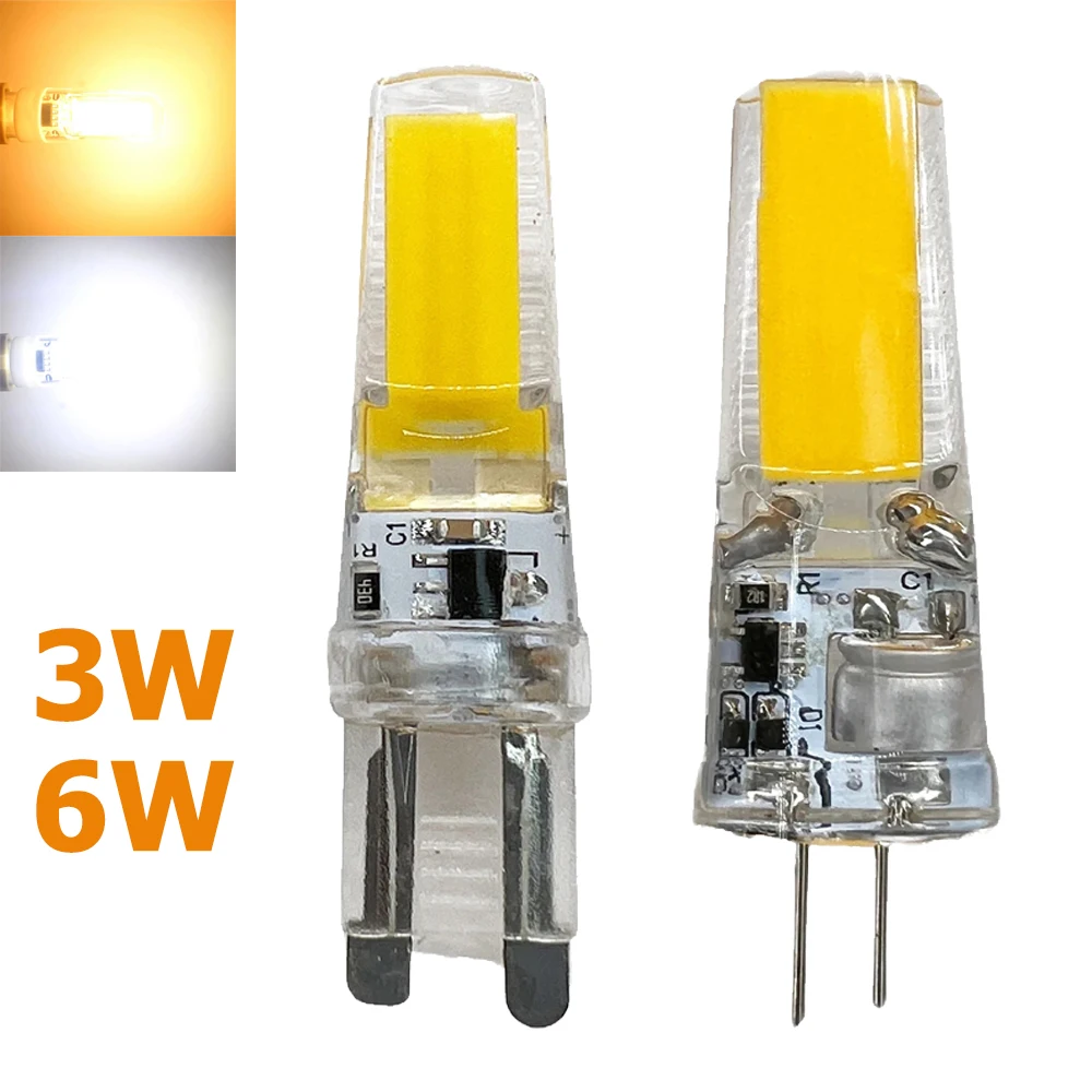 Dimmable 3W 6W G4 G9 Light Bulbs Led Cob 3000K-6500K Lamp 220V 12 Volts Room Home-Appliance Bedroom Lamps Lights Decoration