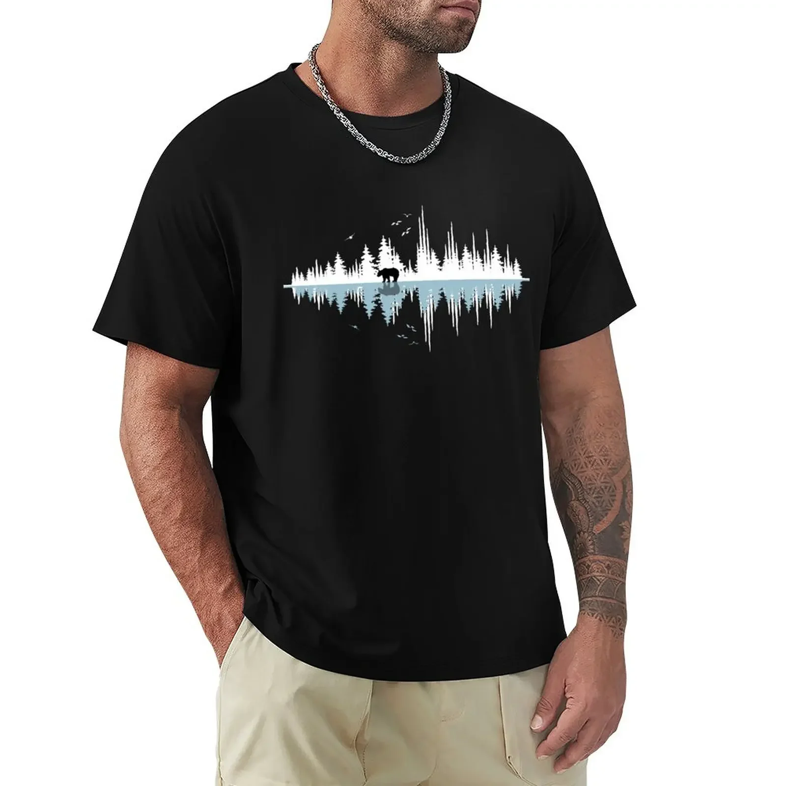 

The Sounds Of Nature - Music Sound Wave T-shirt funnys hippie clothes korean fashion summer top mens funny t shirts