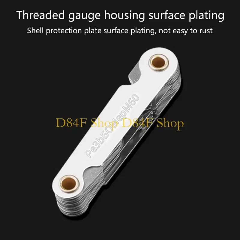 D84F Precise Stainless Steel Thread Analysis Gauge Set For Professional DIY Projects