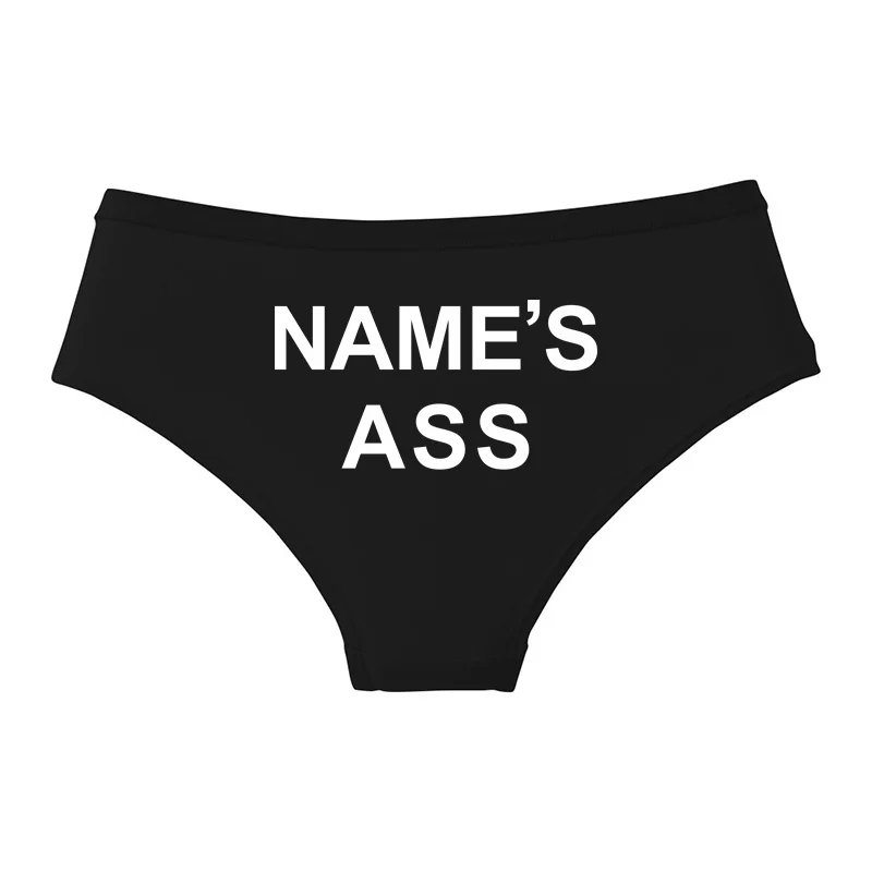 Custom Texts NAME'S ASS Women Sexy Briefs Comfortable Female Underwear Seamless Panties Hot Underpants Lingerie Ladies Briefs