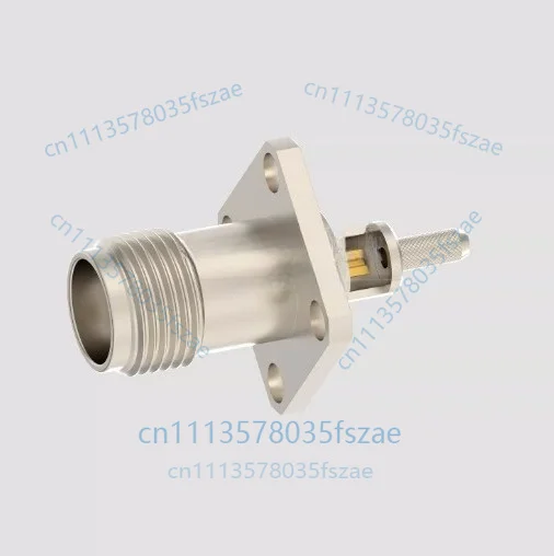 1pc tnc-kf3a four-hole flange waterproof crimp rg316 cable 50-1.5 wire hole spacing 12.7×12.7 female accessories