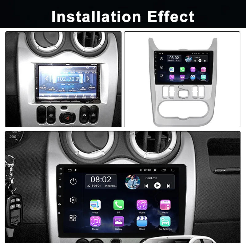9 Inch 4G Android Carplay Android Auto Multimedia Player for Renault Logan Largus Dacia Duster 2010-2017 Car Video Stereo Upgrad