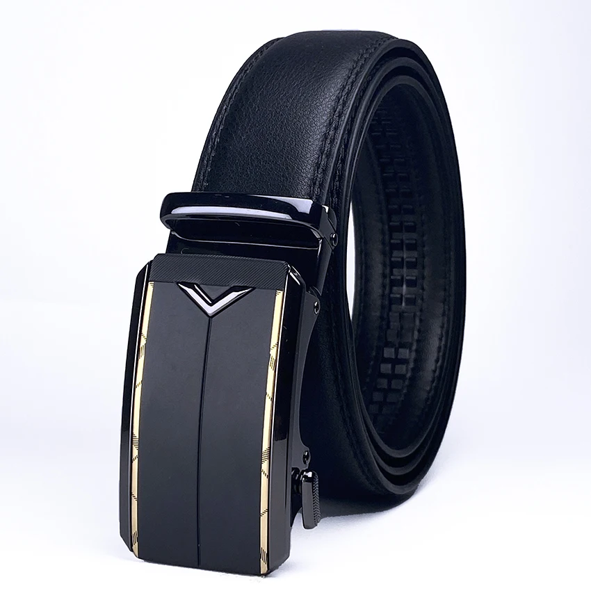 luxury brands Jeans automatic buckle fake leather belts for men's formal wear business gift Waistband male exact replicas suit