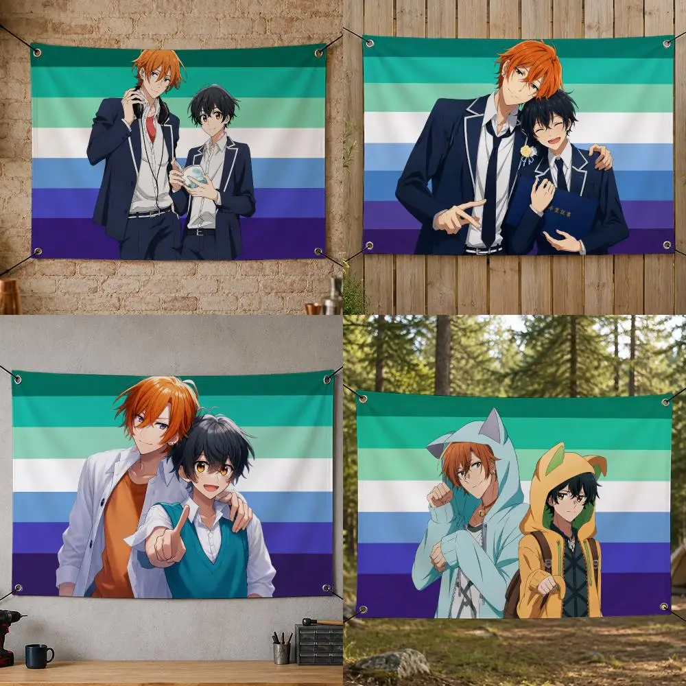 Anime Timeless Emotional Series Art S-Sasaki and Miyano Flags Flag Banner for Bedroom Dorm Party Home Living Room Game Room Gift