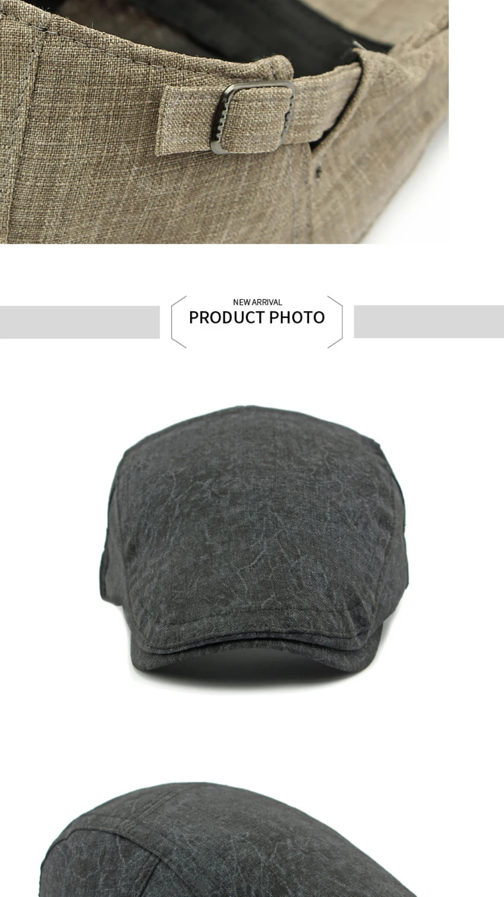 HT4676 Herren- und Damen-Baskenmützen – Neue Frühling/Sommer-Sonnenkappen, Künstler- und Malermützen, Unisex Ivy Flat Caps, Verstellbare Leinen-Baskenmützen – Detail 5