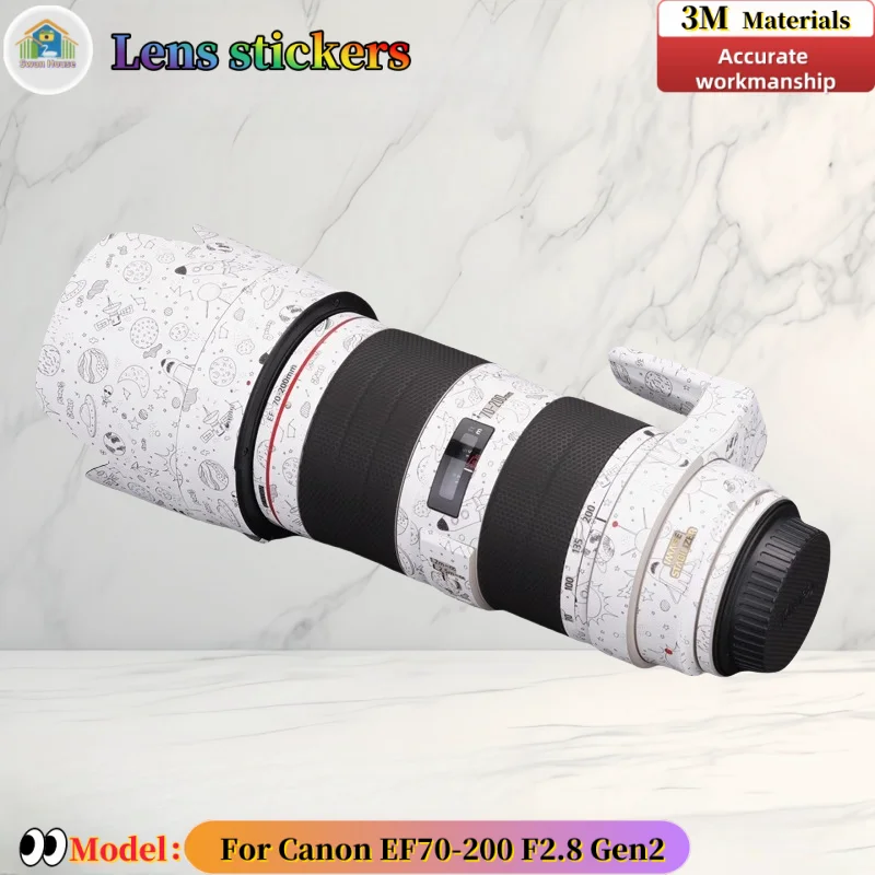 EF70200 For Canon EF70-200 F2.8 Gen2 Camera lens sticker, DIY skin, Precision tailoring wear-resistant protective film