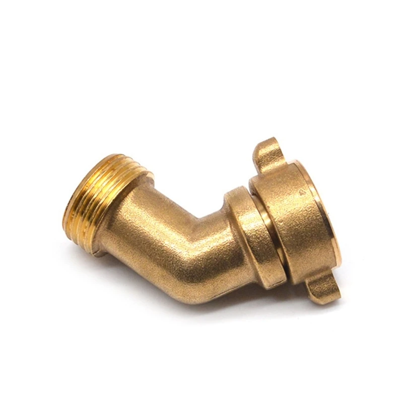 360Degree Heavy Duty Brass Hose Elbow Durable Adapter with Shut Off Valves Suitable for Hassle Free Garden Watering 2pcs