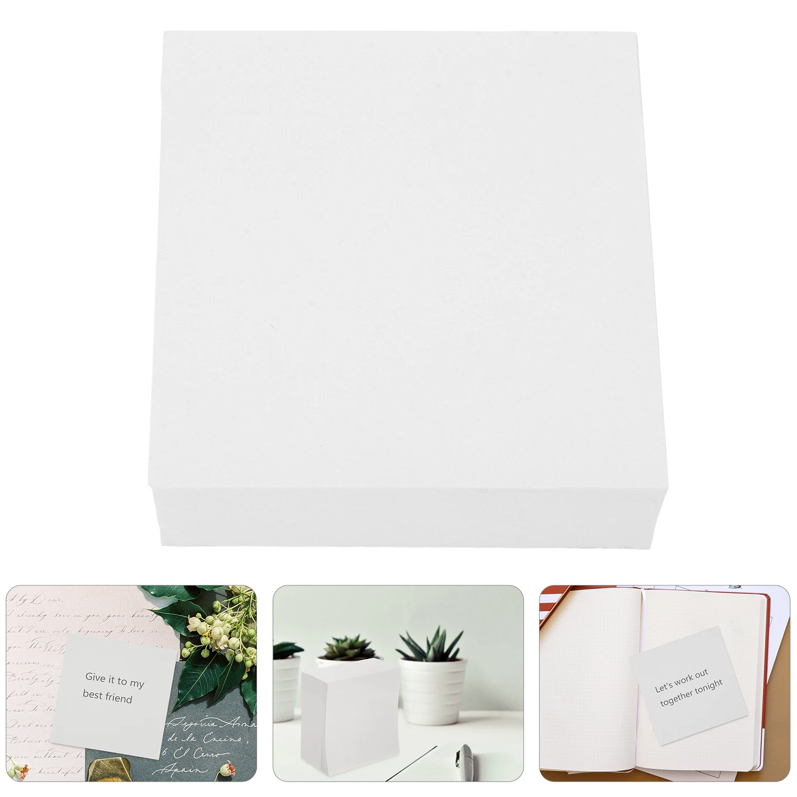 

Non sticky Blank Square Memo Pads 50pcs Notes Paper Reminder Cubes Tear off Writing Sheets Scratch ganized Note Pads for Office