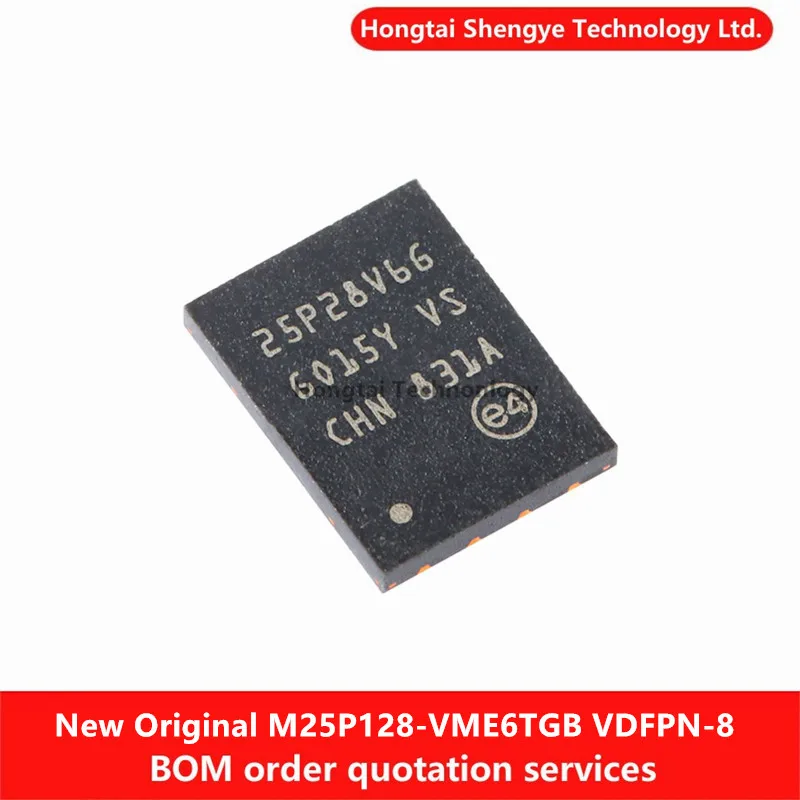 New Original Silkscreen 25P28V6G VFDFPN-8 M25P128-VME6TGB 128Mb Serial Flash Embedded Memory IC Chip