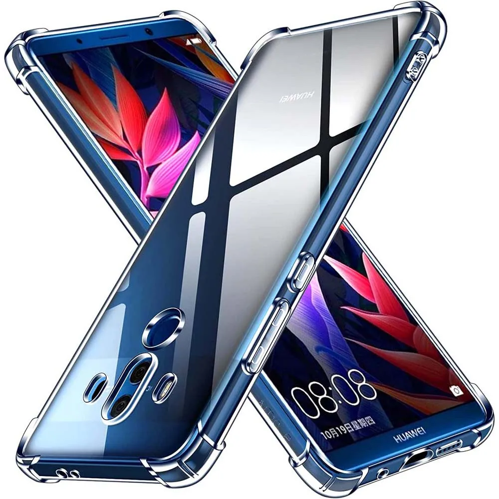 

1.5MM Thick Air-Bag Clear Case For Huawei Mate 10 Pro 10 20 30 Lite Mate 40 50 60 Pro Thick Anti-Drop Shockproof Clear Cover