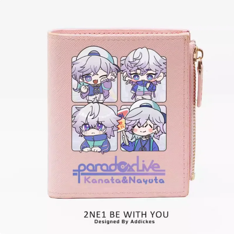 Anime Paradox Live Yatonokami Kanata Nayuta Zipper Fashion Wallets PU Purse Card Holder Money Bag Gift 437 Cosplay
