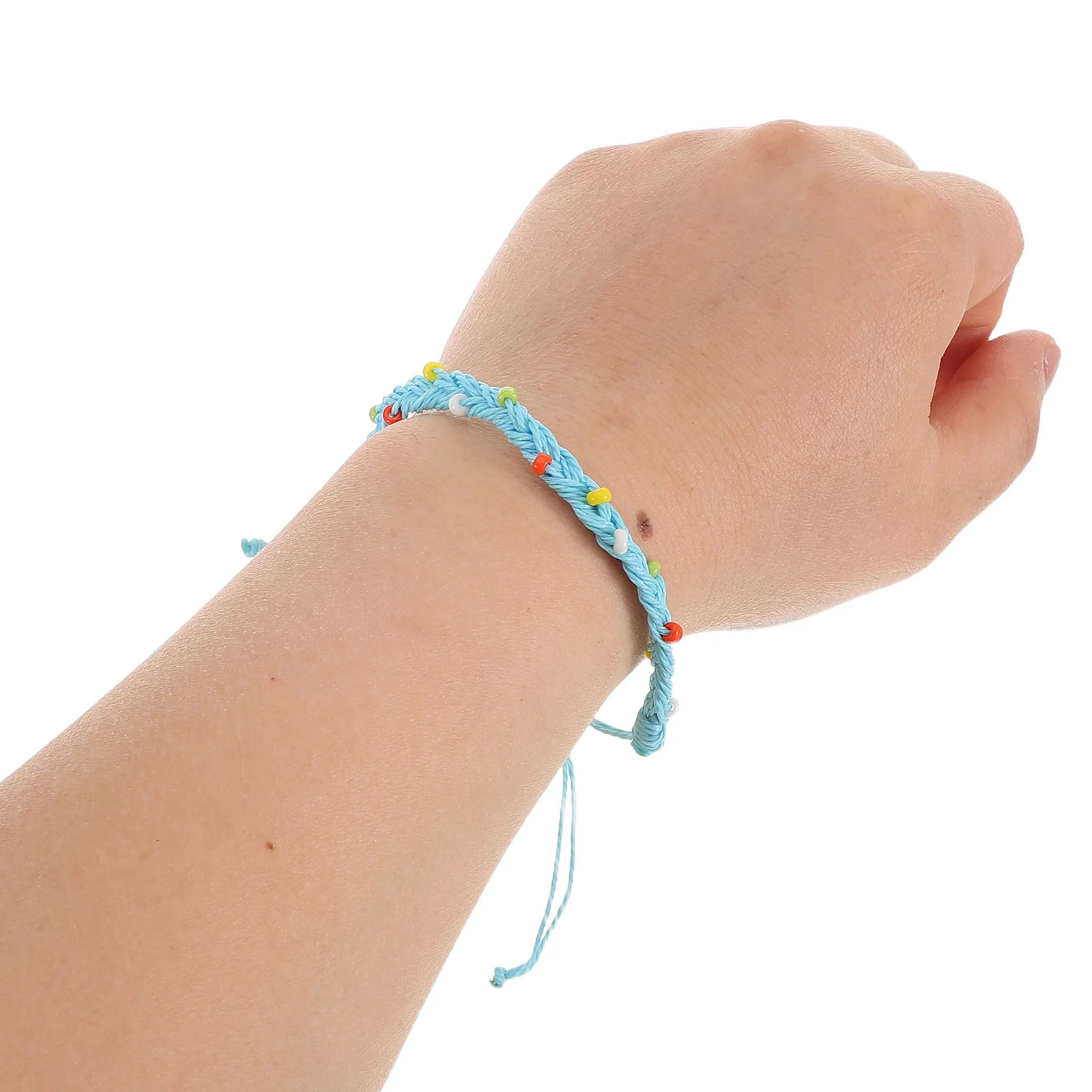 

4pcs Handmade Bracelets Wax Cotton Cord Thread Hand Knitted Beads Stylish Waterproof Durable Jewelry Making Supplies