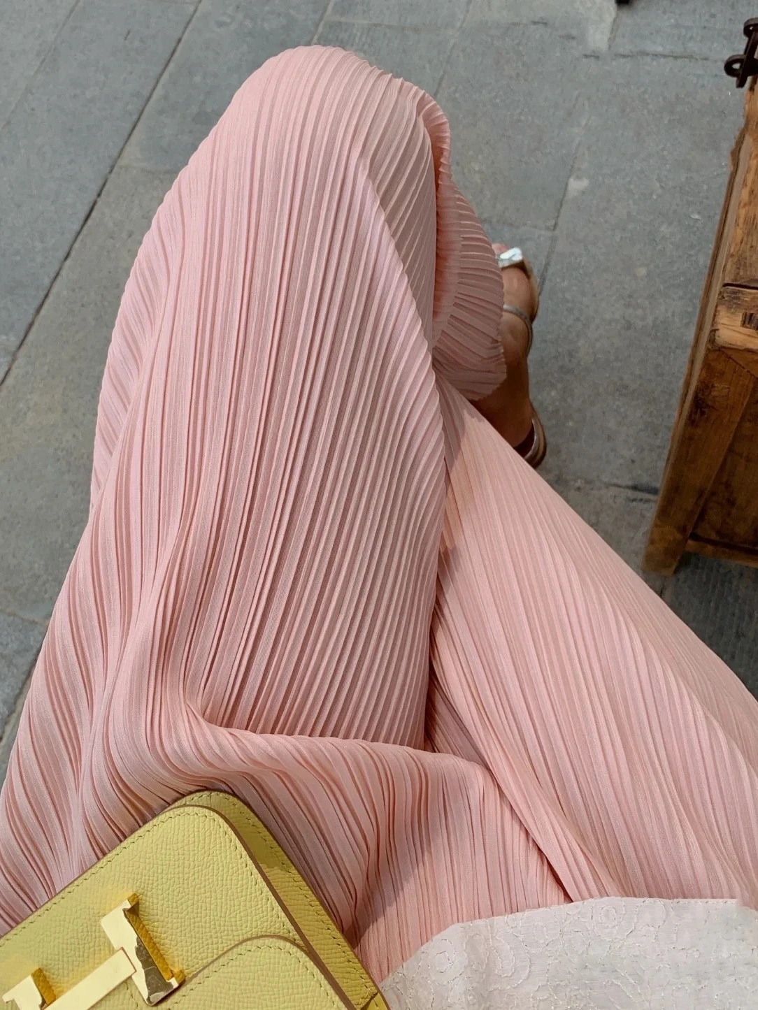 

Macaron Color Slimming Nine-Five Pants Women's Summer Thin Accordion Pants Straight Leg Pleated Wide Leg Casual Trousers