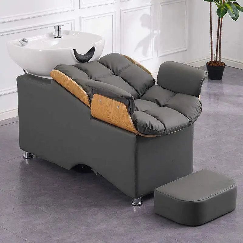 Salons Minimalist Hair Wash Shampoo Bed Machine Reclining Luxury Shampoo Bed Ergonomic Myjka Fryzjerska Beauty Salon Showcase