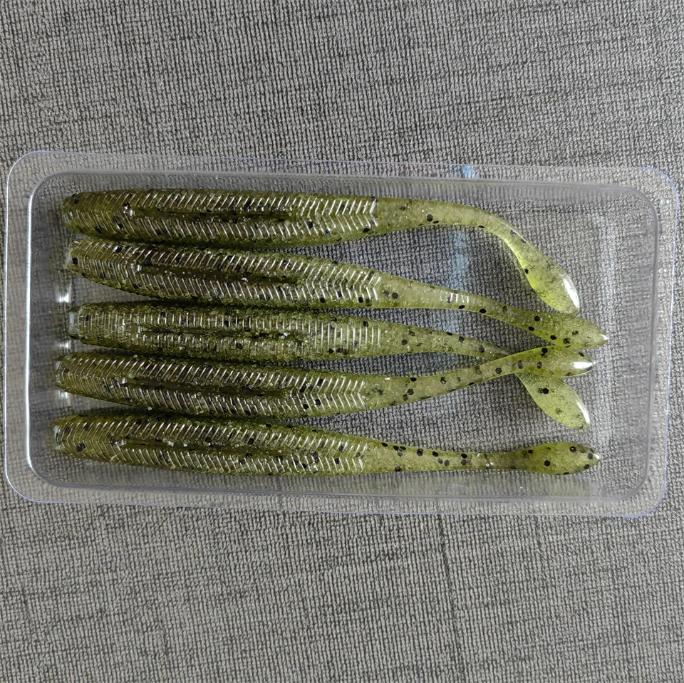 MUKUN 5PCS Stick Wurm Softbait Angeln Köder Gesalzen Gerade Schwanz 75mm 90mm 110mm Perfekte Schwimmen kunststoff Traum Schuss Weiche