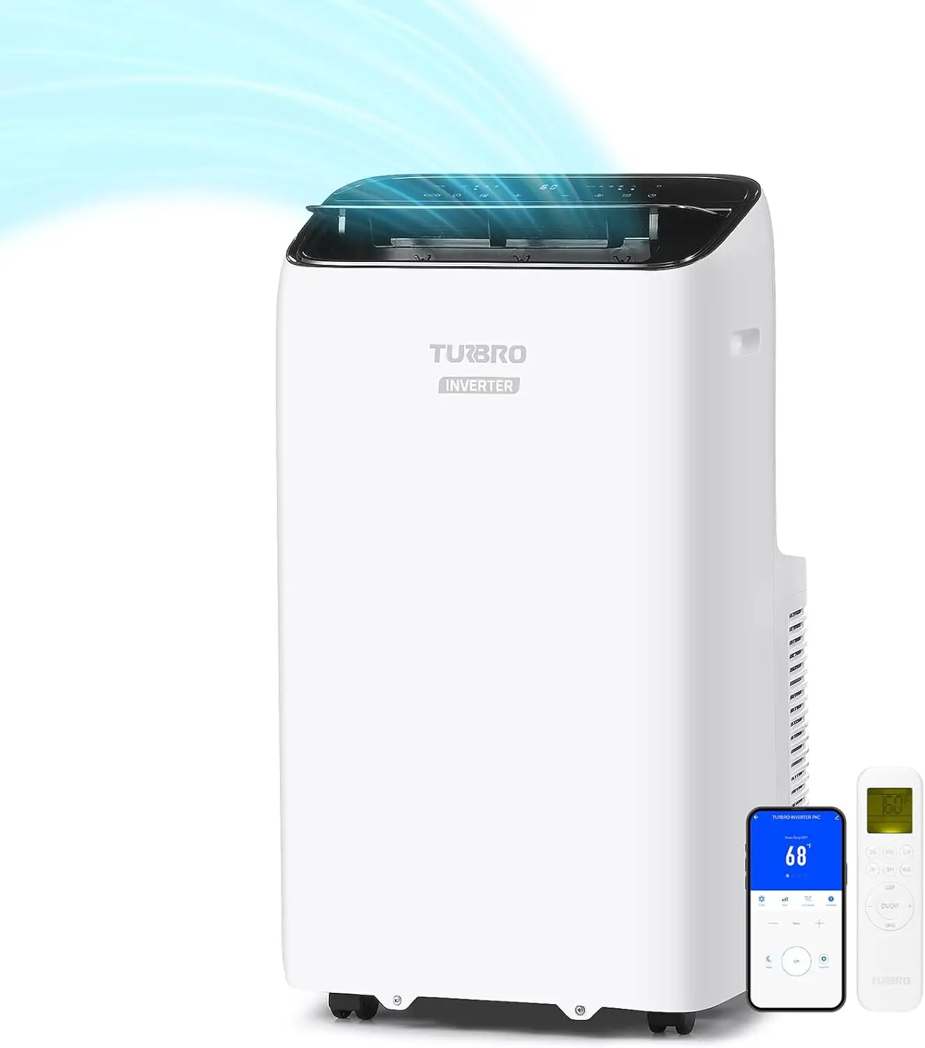 Inverter Portable Air Conditioner, High Efficiency, Quiet Operation, Cools Up to 600 Sq. Ft., Dehumi