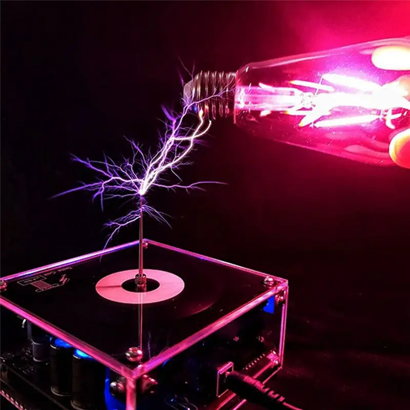 AT29-Black For Tesla Coil Bluetooth Music Tesla Coil PLUS Edition Artificial-Lightning Magnetic Storm Coil