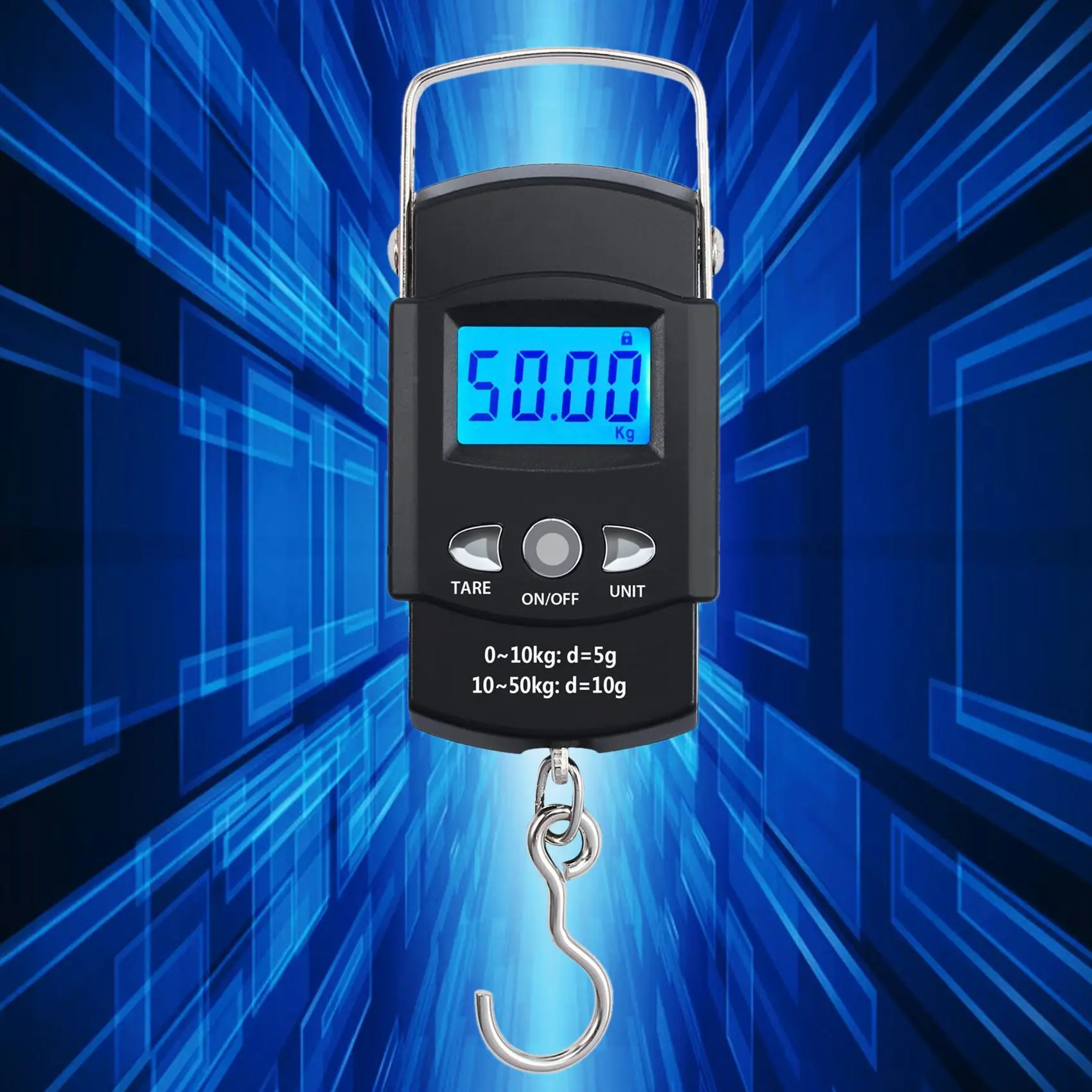 AED6-50 كجم X 0.01 كجم الإلكترونية الرقمية تسليم مقياس الجيب الصغير 10 جرام الأمتعة المحمولة السفر الصيد مقياس المطبخ هوك التوازن ث