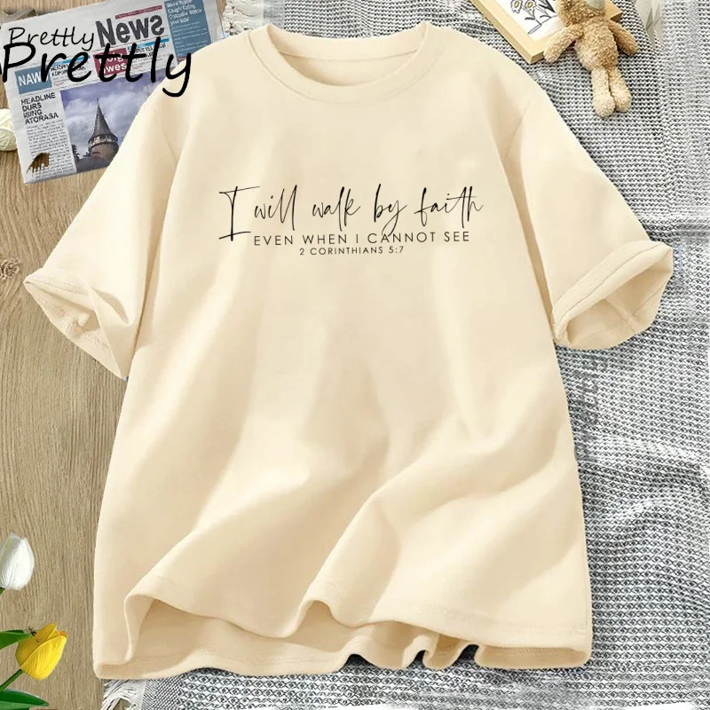 Faith Christian T Shirt Women Men Bible Verse Tshirt Casual Short Sleeve Christian Tshirts Religious Round Neck Graphic T Shirts