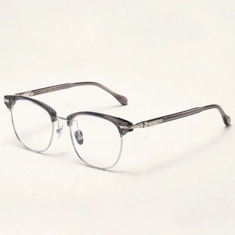 Global Trade 9999 Same Style M2048 Japanese Designer Titanium Glasses Frame Men Women Eyeglasses Frames Eyebrow 999.9Acetate