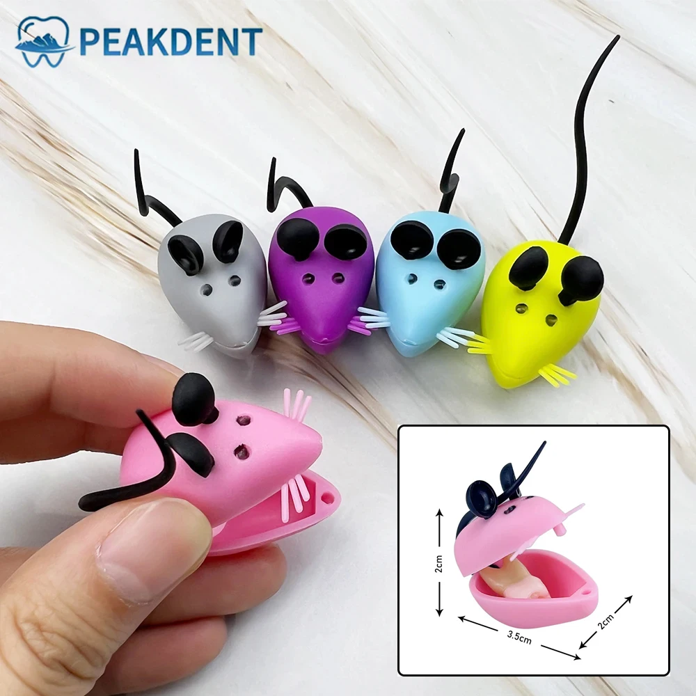 50Pcs Maus Form Mini Milch Zähne Lagerung Box Schöne Zahn Fee Box Kind der Zahn Souvenir Sparen Container Werkzeug zahnmedizinische Geschenke