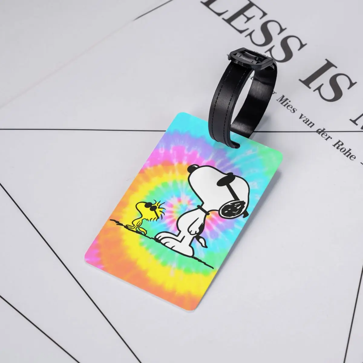 Desenhos animados Snoopy Bagagem Tag para Malas, Moda Bagagem Tags, Privacidade Cover ID Label, Bonito, Personalizado