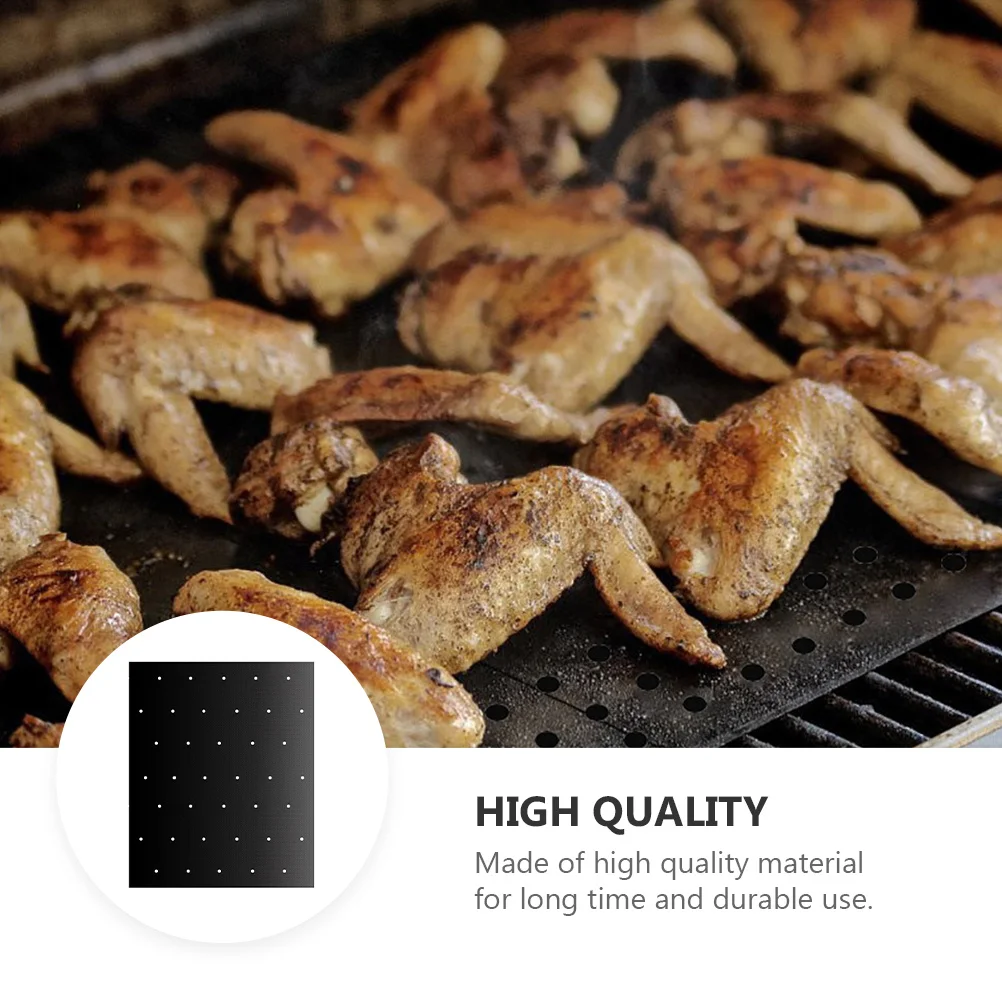 

1Pcs Bbq Grill Mat Non-Stick Durable Heat Resistant Outdoor Barbecue Pad Reusable Eco-Friendly Grilling Supplies