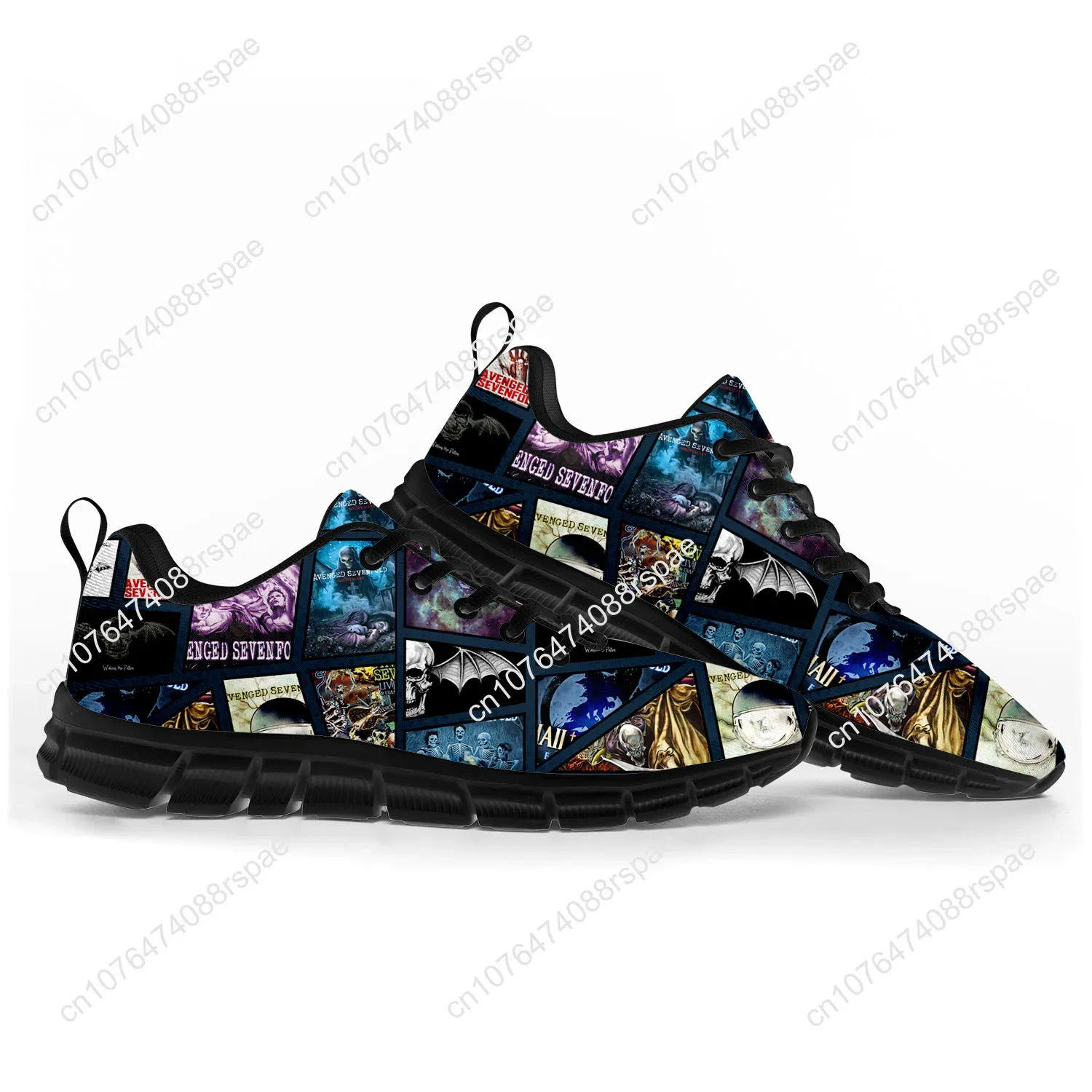 -Zapatos Deportivos Avenged Sevenfold A7X para hombre y mujer, zapatillas informales personalizadas de alta calidad para niños y adolescentes, color negro