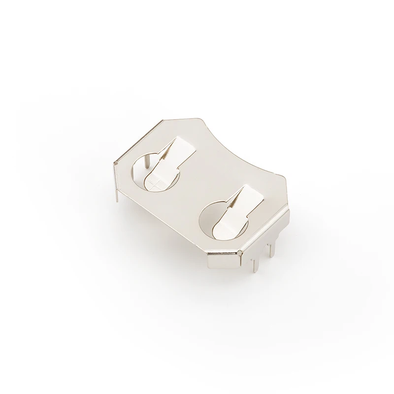 Precious Stamping CR2032 Battery Holder Metal THM DIP CR2025 CR2032 Battery Retainer Clip CCR-2007-NI