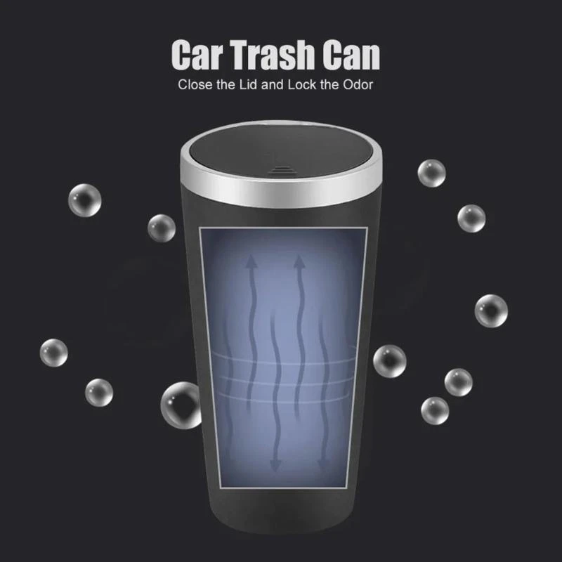 Car Mini Trash Can Cup Holder Bin Leak-proof Odor Blocking Waterproof Accessory Garbage For SUVs Sedans Truck