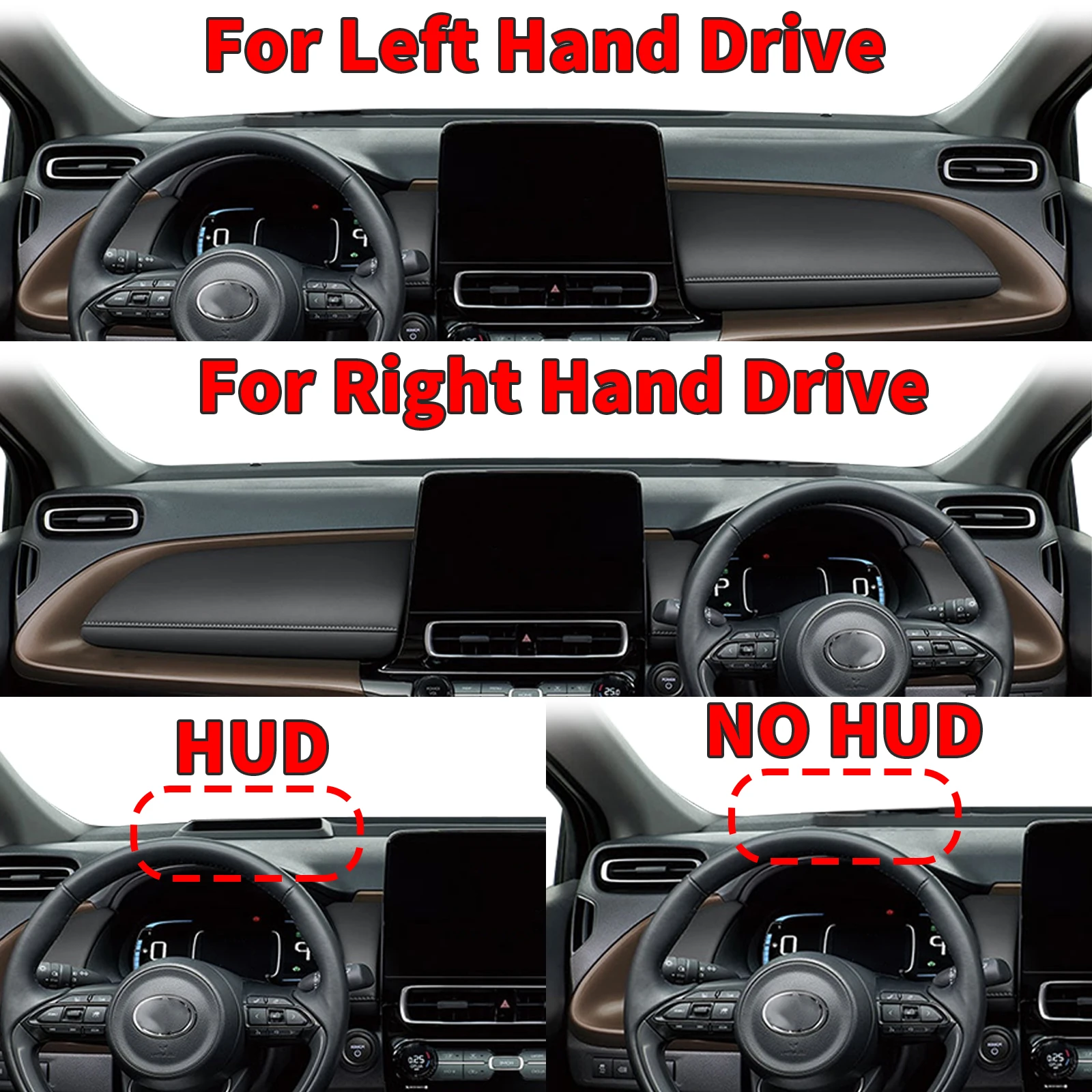 

fit for Toyota Aqua XP210 2021 2022 2023-2025 Car Accessories Dashmat Dashboard Cover Pad DashMat Sunshade Protective Carpet