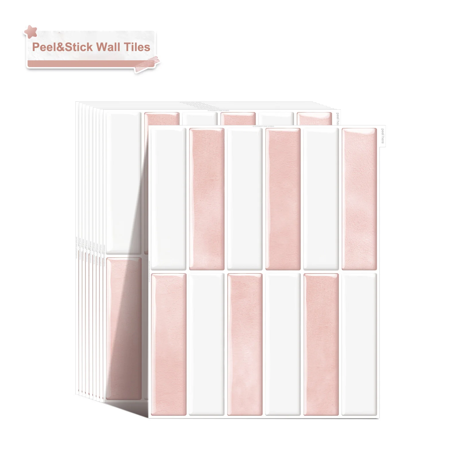 5/10 Sheets Peel & Stick Wall Sticker Durable Wallpaper 3D Tile Sticker Waterproof Wall Panel Decals DIY for Home Decoration