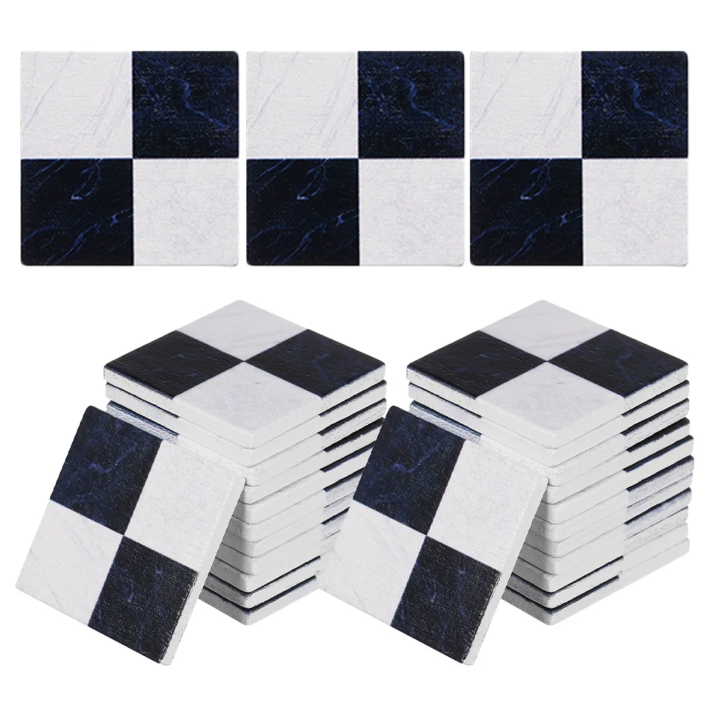 แผ่นไม้ 45 ชิ้น อุปกรณ์ตกแต่งบ้านตุ๊กตาขนาดเล็ก พื้นไม้สำหรับบ้านตุ๊กตา งานฝีมือ DIY อุปกรณ์เสริมบ้านเด็กเล่น