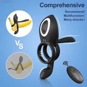 Cincin Ayam Bergetar untuk Pria Penundaan Ejakulasi Cincin Penis Ereksi Pria Stimulator Anal Klitoris G-Spot Mainan Seks Dewasa untuk Pasangan 8 penjualan terbaik orgasme pria - №