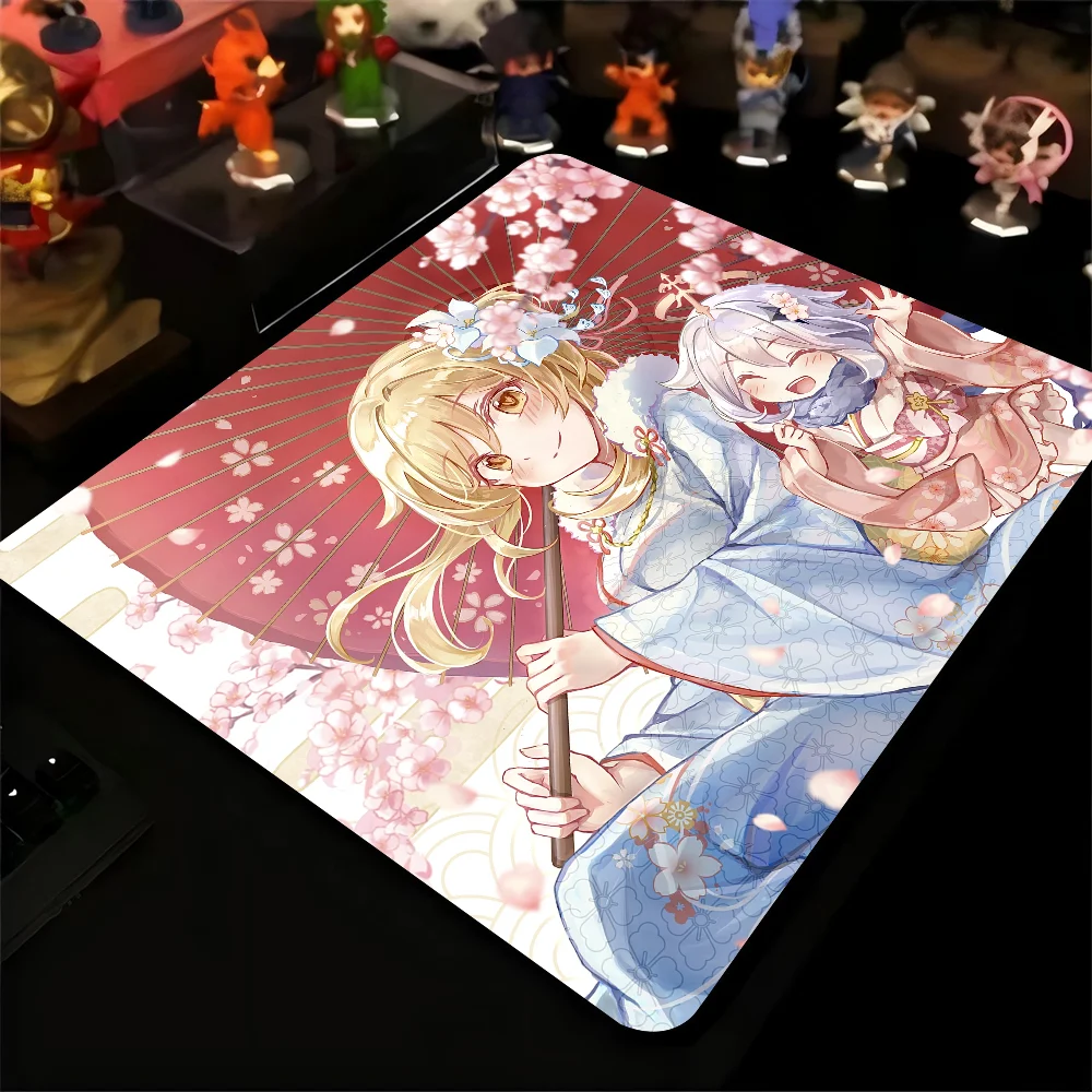 Lumine Genshin Impact Mousepad Small LockEdge Mouse Pad For Gamers Computer Desk Pad Rectangular Anti-slip Rubber