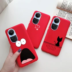 For OPPO Reno 10 Pro 5G Case CPH2525 Bumper Cute Cartoon Slim Soft TPU Protective Cover For OPPO Reno10 Pro Plus CPH2521 Funda