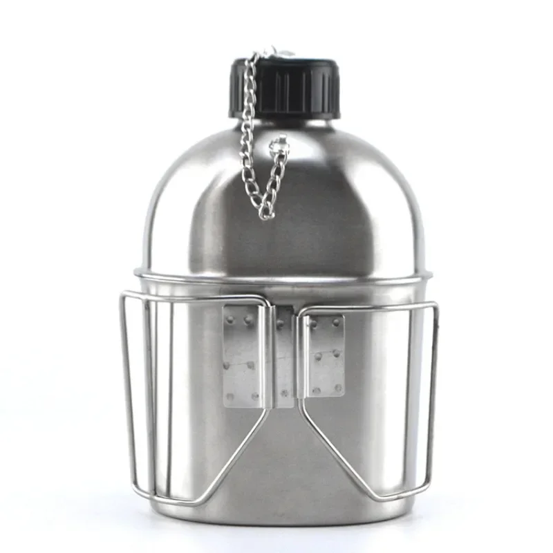 

2pcs 1000ml 600ml Stainless Steel Canteen Cup Set with Cover Bag for Outdoor Camping Hiking Backpacking Survival