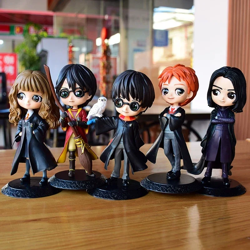 Q Posket Harry Potter y la Academia de Magia de Princesas, Muñeco Coleccionable de Harry, Decoración para Pastel, Modelo de Coche, Serie de Juguetes de Regalo