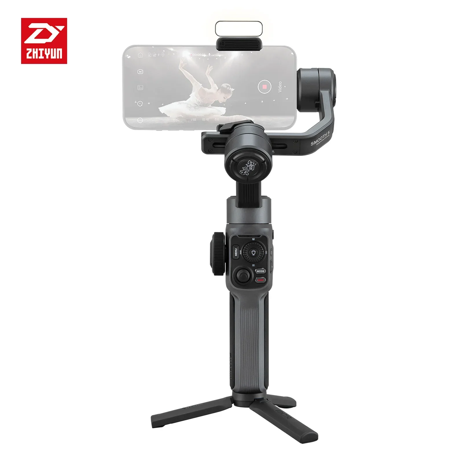 ZHIYUN Smooth 5 3-Axis Handheld Gimbal Stabilizer Smartphones Dolly Zoom Smart Tracking Timelapse Gesture Control AI Editing