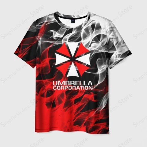 Game Men\'s T Shirt 3d Resident Evil Print Tshirt Men Women Fashion Short Sleeve T-shirt Kids Hip Hop Tops Tees Mens Clothes Teen