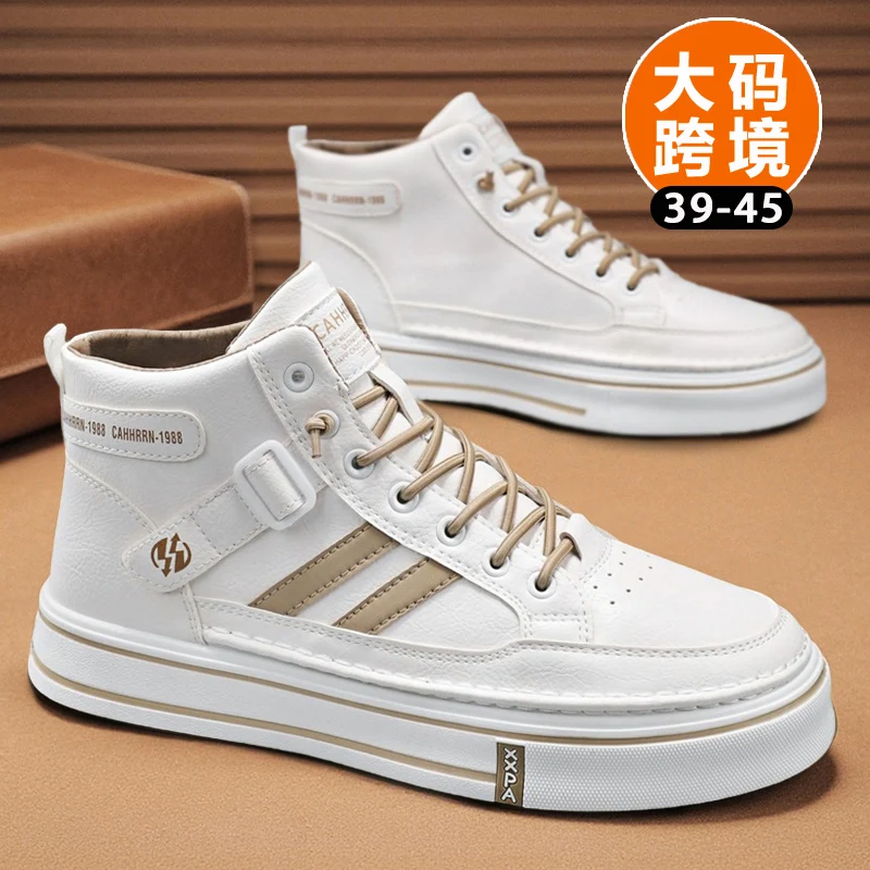 Men Vintage Work Style High Top Ankle Boots Abrasion Resistant Outsole Wind Blocking Comfort Boots Ideal For Autumn Winter Daily